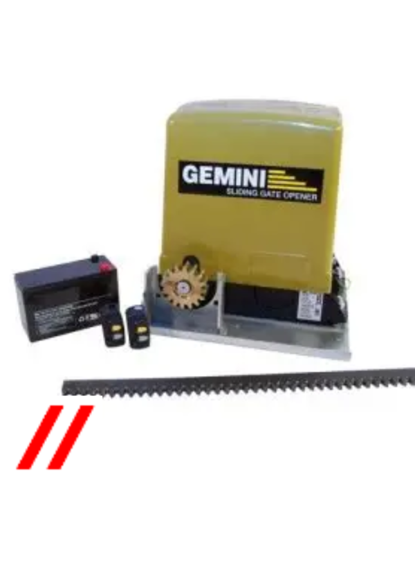 gemini dc slider incl. battery remotes excl. steel rack with installation