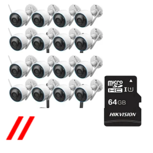 ezviz 3mp h3 wireless 16 cameras kit – with installation