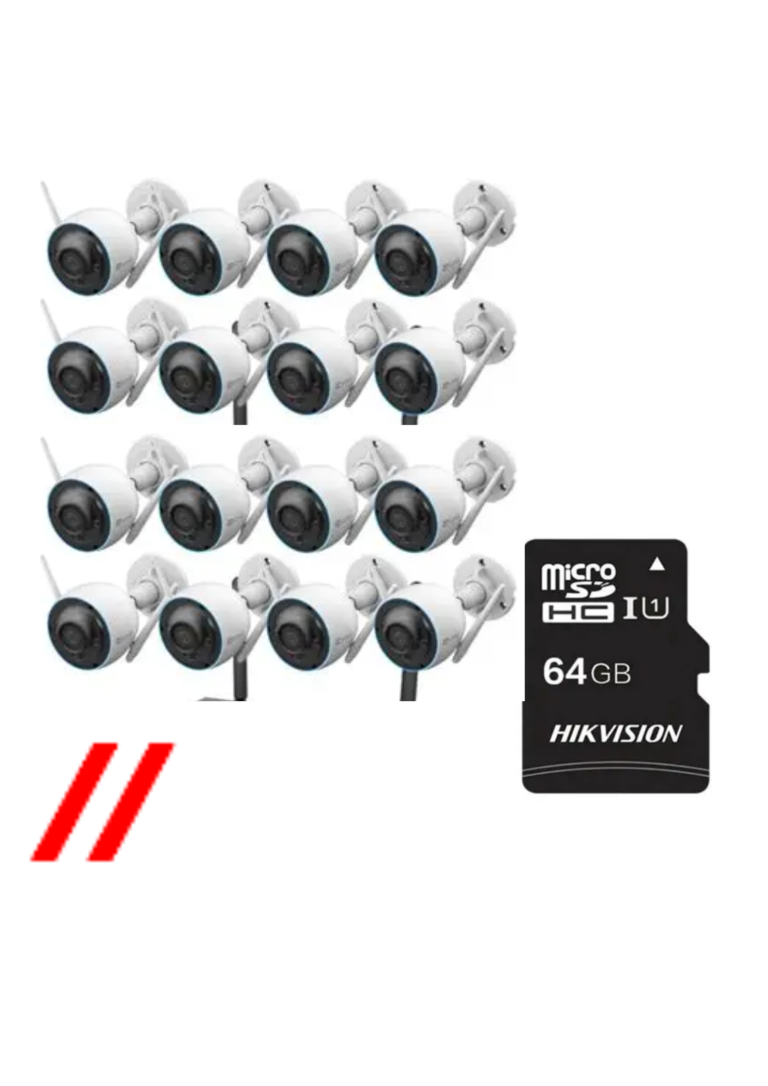 ezviz 3mp h3 wireless 16 cameras kit – with installation