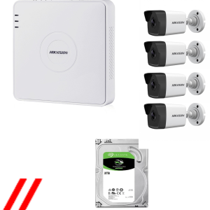 hikvision 4 channel cctv kit – with professional installation