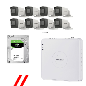 hikvision 8 channel cctv cameras with installation