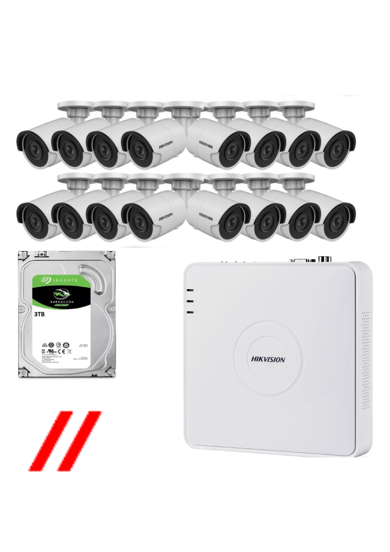 hikvision 16 channel cctv kit – with professional installation